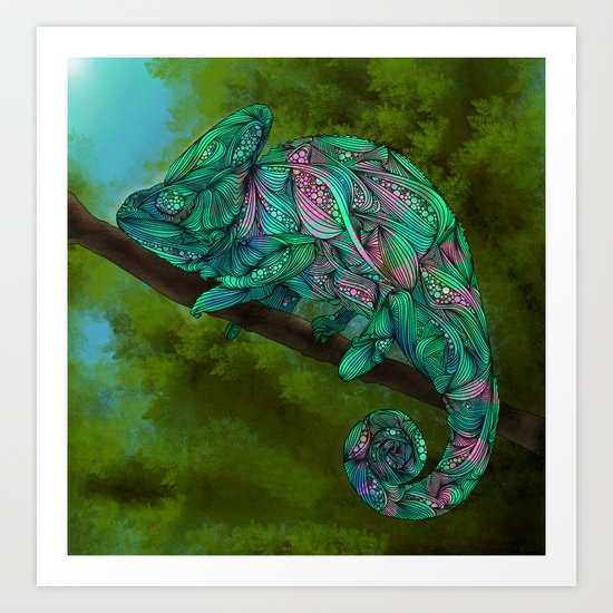 Chameleon Art Print