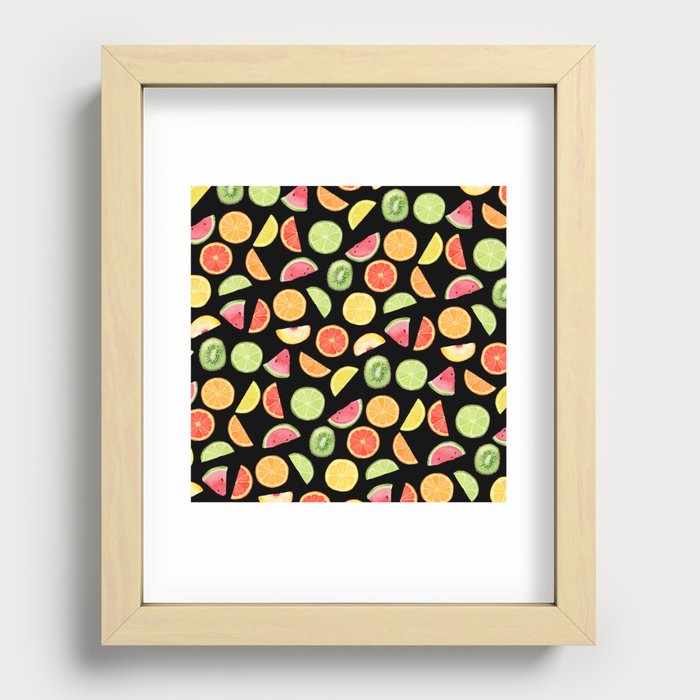Night Fruit Salad Recessed Framed Print