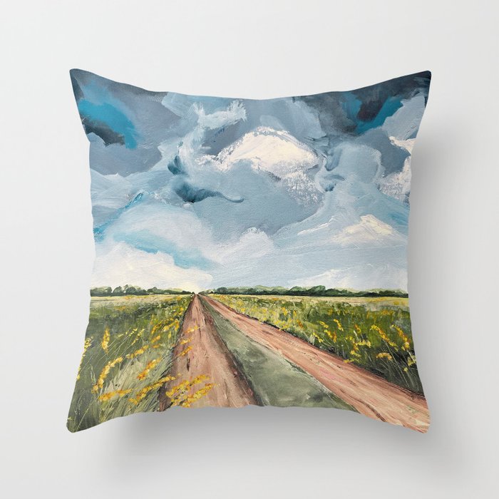 Backroad Throw Pillow