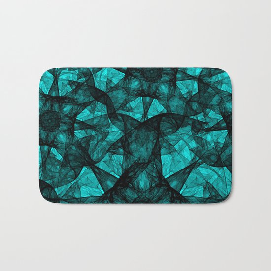 Fractal Art Turquoise G52 Bath Mat
