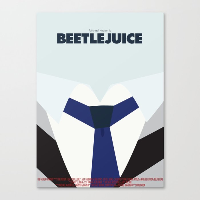 Beetlejuice - Minimalist Poster Canvas Print