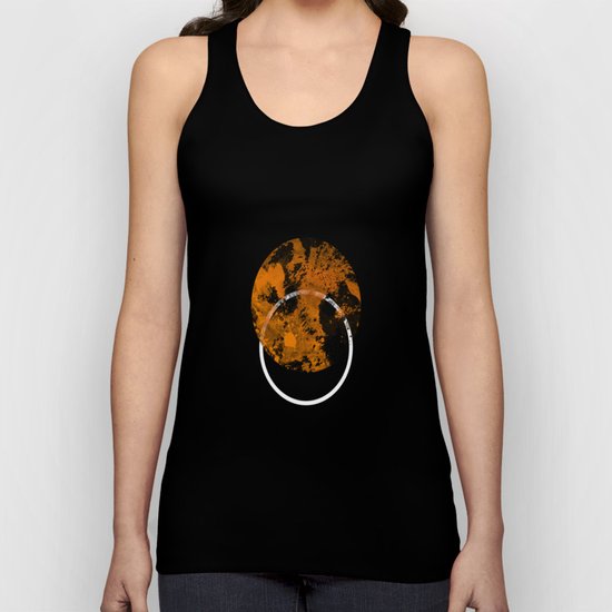 Collusion - Abstract in black, gold and white Unisex Tank Top