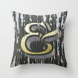 Distressed Ampersand Throw Pillow