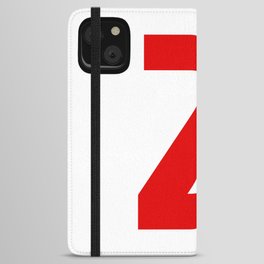 Letter Z (Red & White) iPhone Wallet Case