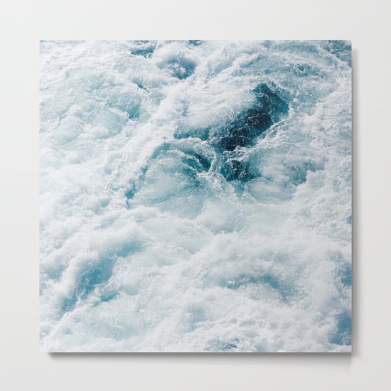 sea - midnight blue storm Metal Print