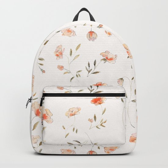 Watercolor Floral Pattern Backpack