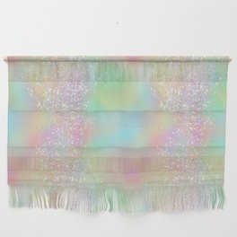 Pretty Rainbow Holographic Glitter Wall Hanging