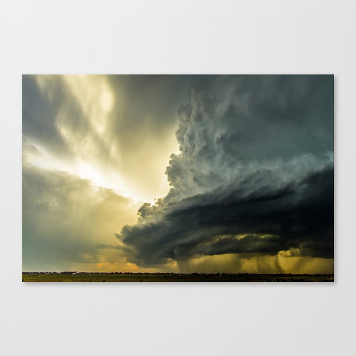 Supercell - Massive Storm Over the Great Plains Canvas Print