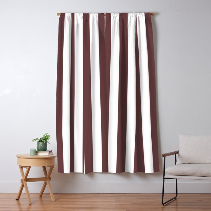 Pantone Red Pear White Uniform Stripes Fat Horizontal Line