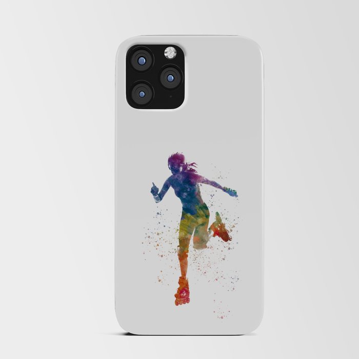 watercolor skating iPhone Card Case