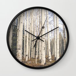 Trees of Reason - Birch Forest Wall Clock