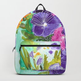 Purple Petunias Backpack