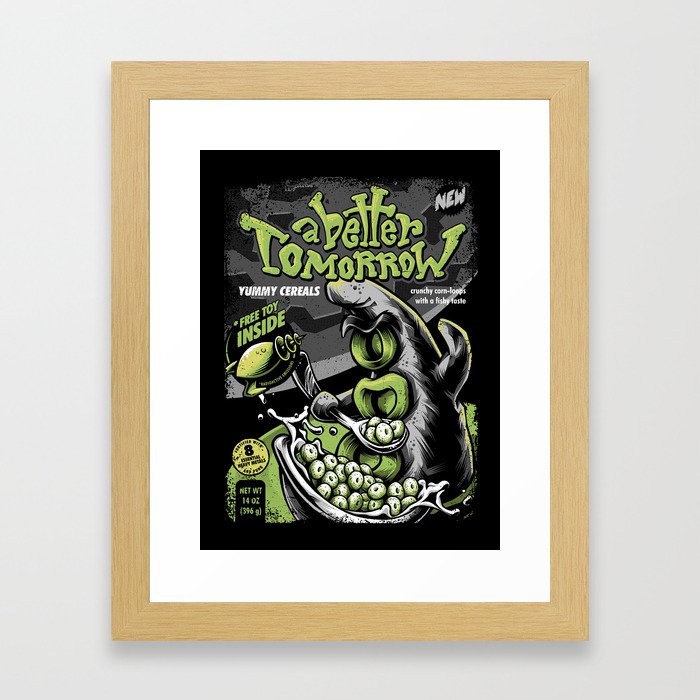 Yummy Tentacle Cereals Framed Art Print