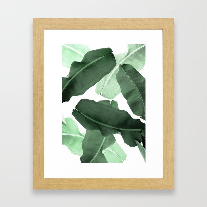 Green Banana Leaf Framed Art Print