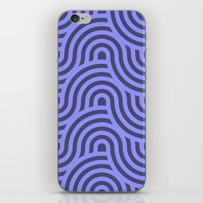 Very Peri Color Waves Lines pattern Graphic Design iPhone Skin