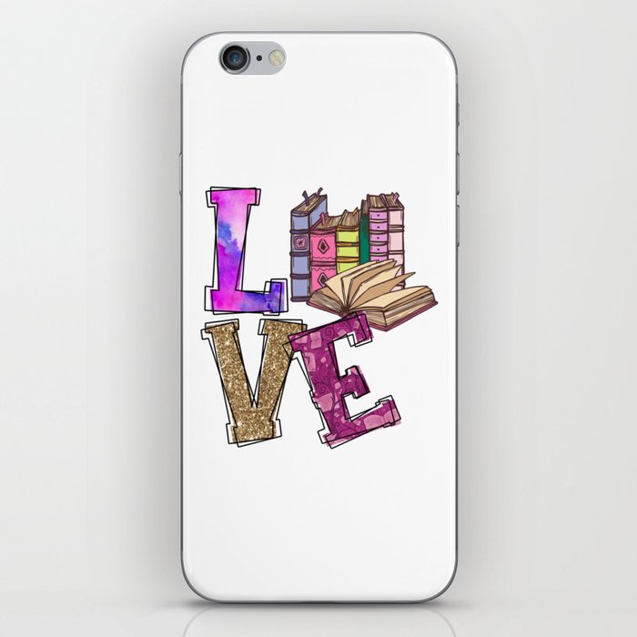 Love Books Pretty Girly iPhone Skin