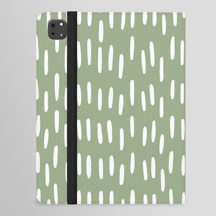 Boho Raindrops in Sage Green iPad Folio Case