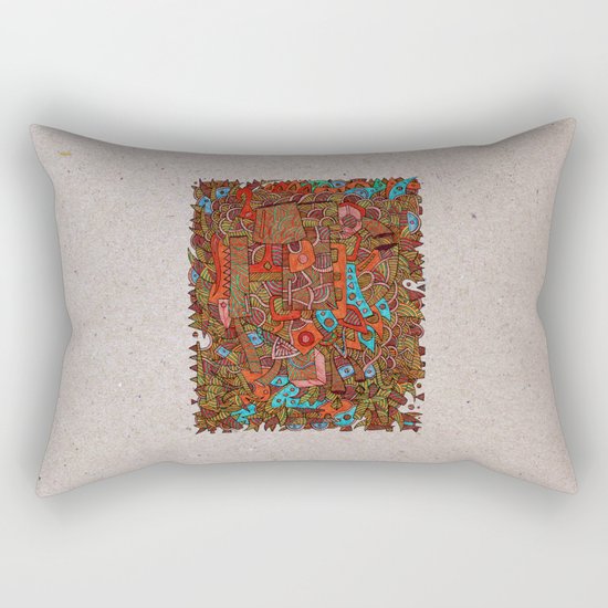 - antiques - Rectangular Pillow
