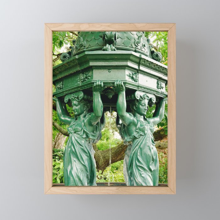 Parisian fountains Framed Mini Art Print