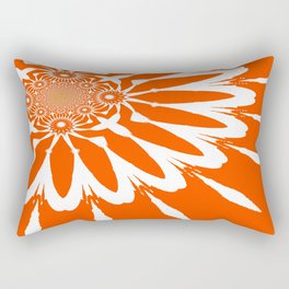 The Modern Flower Orange Rectangular Pillow