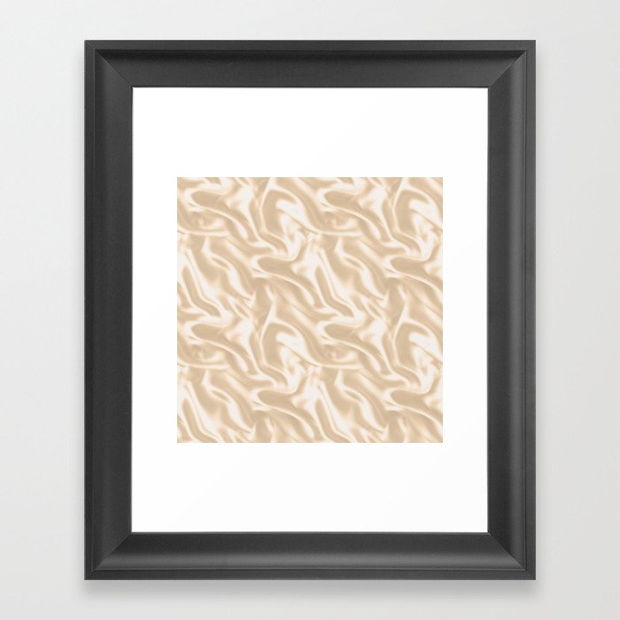 Luxury Soft Gold Satin Texture Framed Art Print