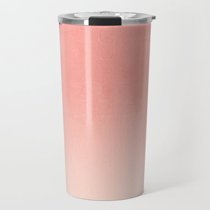 Coral ombre trendy girly trend college life dorm decor office minimalism Travel Mug