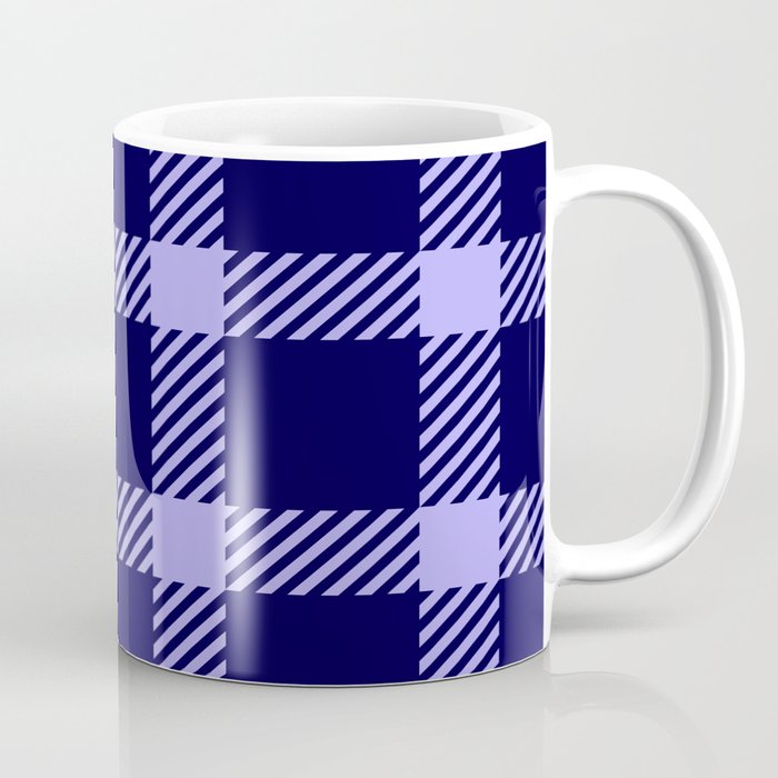 Blue & White Color Check Design Coffee Mug