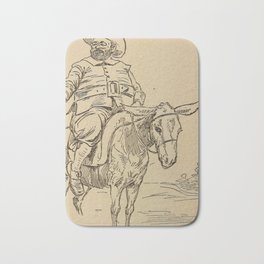 Sancho Bath Mat | Drawing, Cowboy, Man, Delamancha, Sitting, Sancho, Donkey, Spain, Panza, Donquixote 