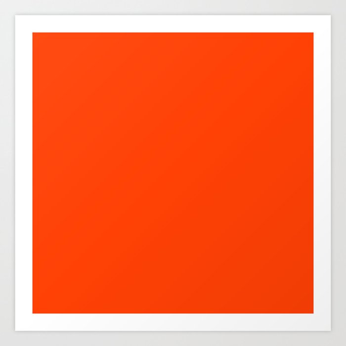 Bright Fluorescent Neon Orange Art Print by PodArtist | Society6