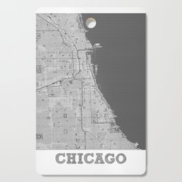 Chicago city map sketch Cutting Board