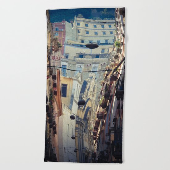 Napoli street Beach Towel