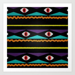 Tribal Eye Art Print | Graphicdesign, Pattern, Tribal, Digital, Dark 