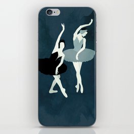 Swan Lake ballet minimalist illustration iPhone Skin