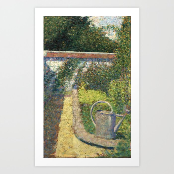 The Watering Can - Garden at Le Raincy_Georges Seurat French artist(1859-1891) Art Print