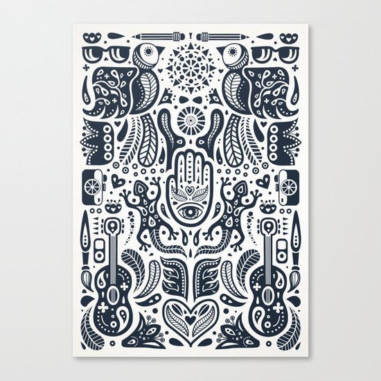 Folklore Pattern 2 Canvas Print