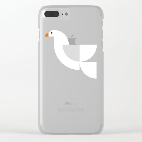 Geometric Dove Clear iPhone Case