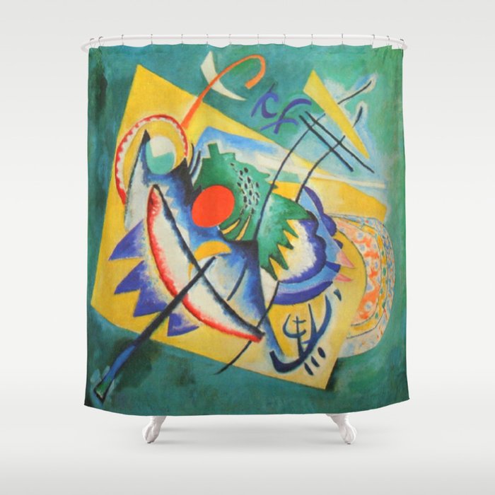 Wassily Kandinsky Red Oval Shower Curtain