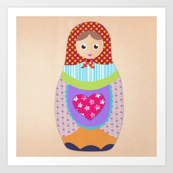 Love Russian doll Art Print