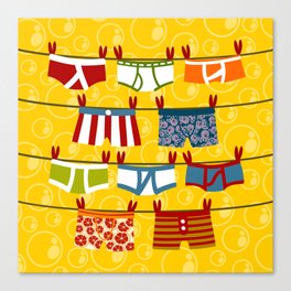 Underpants Laundry Canvas Print