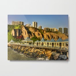 Lima Peru Coastal Scene Photo Metal Print
