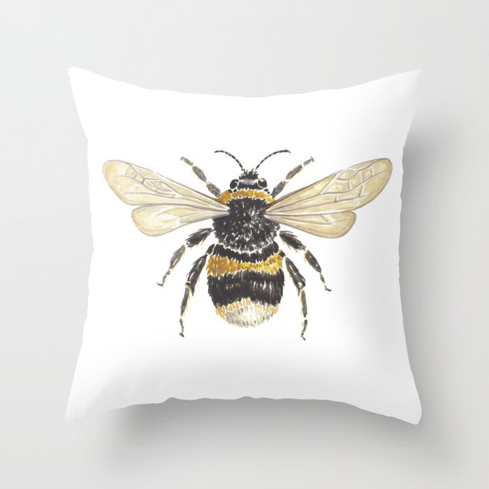 Bumble Bee Throw Pillow