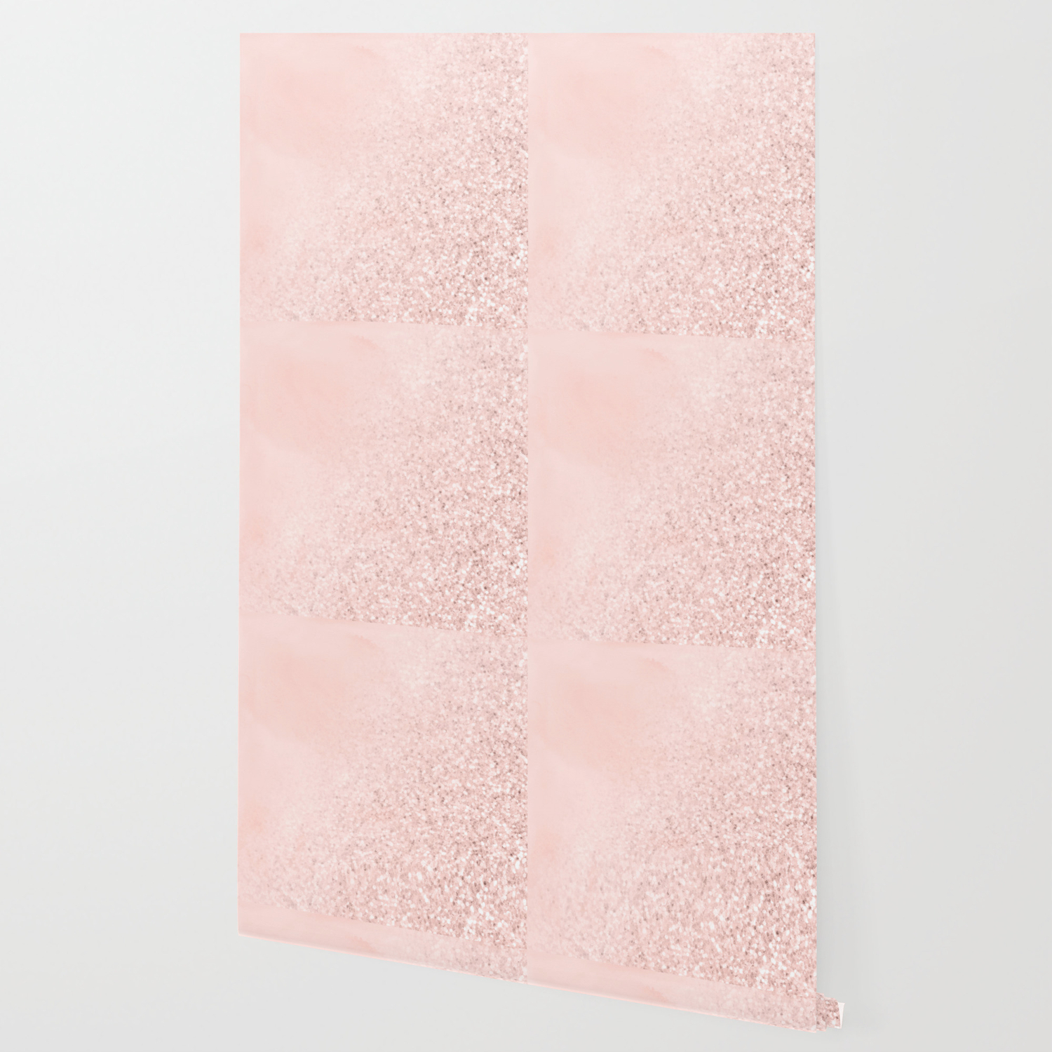 She Sparkles Rose Gold Pastel Pink Luxe Geometric Wallpaper By