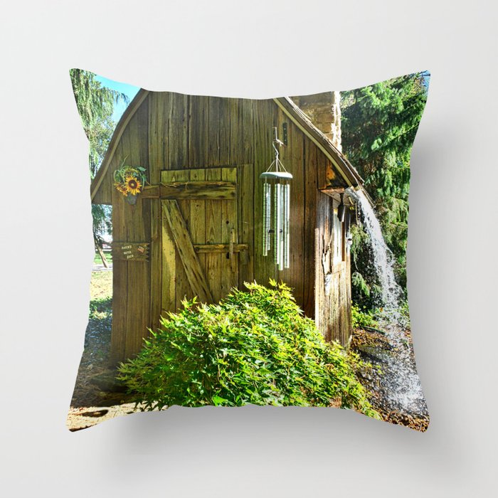 The Watershed At Hippley Gardens Columbiana Ohio Vertical Throw Pillow