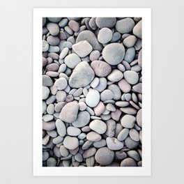 Zen Beach Stones Art Print | Zen, Beach, Graypattern, Geologist, Nature, Pebbles, Beachrock, Graystone, Texture, Natural 