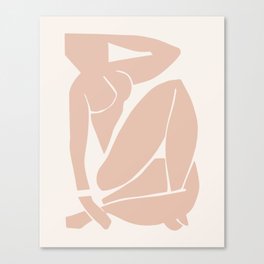 Blush Pink Matisse Nude III, Henri Matisse Abstract Woman Artwork Decor Canvas Print
