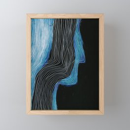 Blue Soul Artwork Framed Mini Art Print