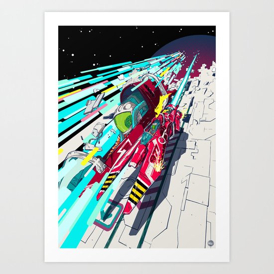 Faster than GAME OVER v1.0 +ART PRINT DESIGN+ Art Print