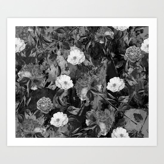Watercolors Floral Pattern Art Print