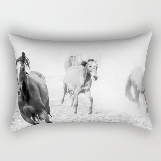 Running with the horses Rectangular Pillow
