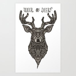 Queer My Deer? Art Print | Graphicdesign, Deer, Novawest, Digital 